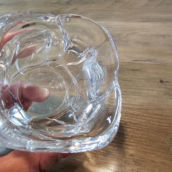 Vintage Crystal Votive Tulip Candle Holder Clear Heavy Flower Retro Glam Classic - Picture 8 of 10